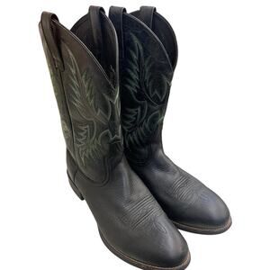 ARIAT Heritage Stockman Cowboy boots‎ Round Toe SZ 12 D Black Boot Green